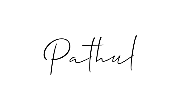 Make a beautiful signature design for name Pathul. With this signature (Allison_Script) style, you can create a handwritten signature for free. Pathul signature style 2 images and pictures png