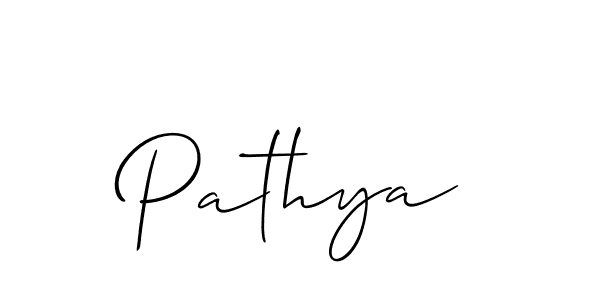 It looks lik you need a new signature style for name Pathya. Design unique handwritten (Allison_Script) signature with our free signature maker in just a few clicks. Pathya signature style 2 images and pictures png