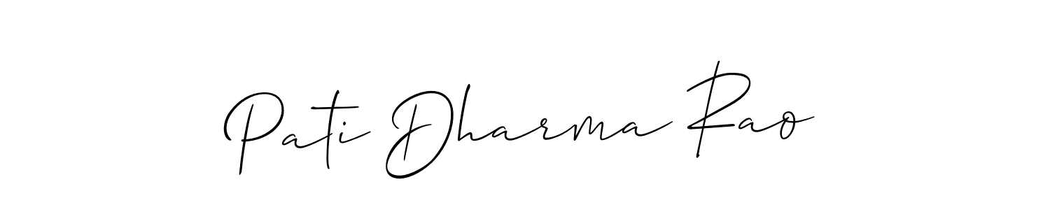 This is the best signature style for the Pati Dharma Rao name. Also you like these signature font (Allison_Script). Mix name signature. Pati Dharma Rao signature style 2 images and pictures png