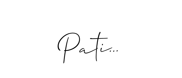 The best way (Allison_Script) to make a short signature is to pick only two or three words in your name. The name Pati... include a total of six letters. For converting this name. Pati... signature style 2 images and pictures png