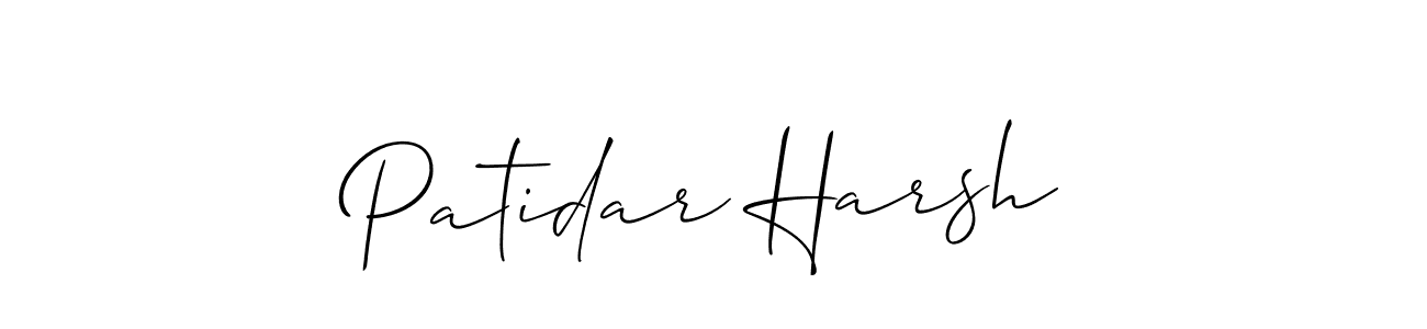 Patidar Harsh stylish signature style. Best Handwritten Sign (Allison_Script) for my name. Handwritten Signature Collection Ideas for my name Patidar Harsh. Patidar Harsh signature style 2 images and pictures png