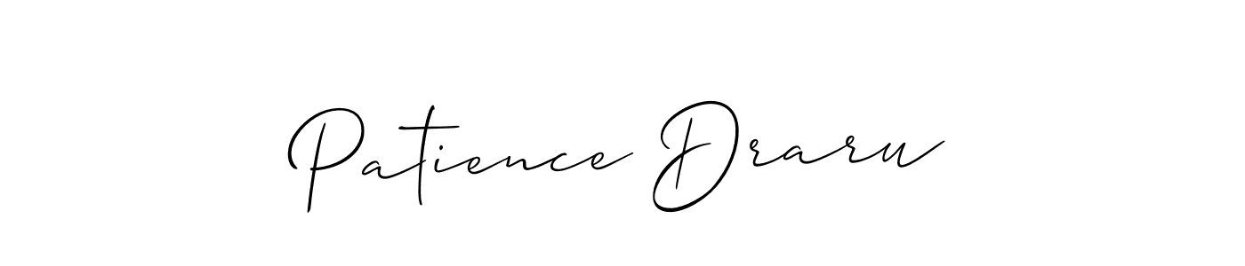 Also we have Patience Draru name is the best signature style. Create professional handwritten signature collection using Allison_Script autograph style. Patience Draru signature style 2 images and pictures png