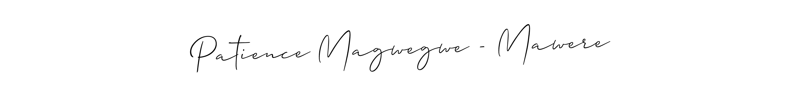 Make a beautiful signature design for name Patience Magwegwe - Mawere. Use this online signature maker to create a handwritten signature for free. Patience Magwegwe - Mawere signature style 2 images and pictures png