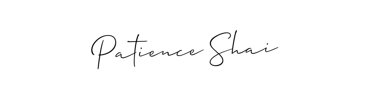 How to make Patience Shai signature? Allison_Script is a professional autograph style. Create handwritten signature for Patience Shai name. Patience Shai signature style 2 images and pictures png