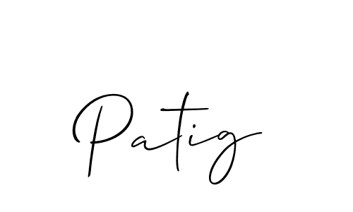 if you are searching for the best signature style for your name Patig. so please give up your signature search. here we have designed multiple signature styles  using Allison_Script. Patig signature style 2 images and pictures png