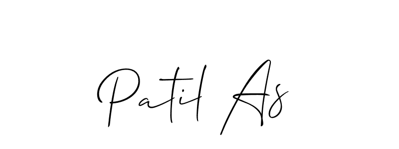Patil As stylish signature style. Best Handwritten Sign (Allison_Script) for my name. Handwritten Signature Collection Ideas for my name Patil As. Patil As signature style 2 images and pictures png