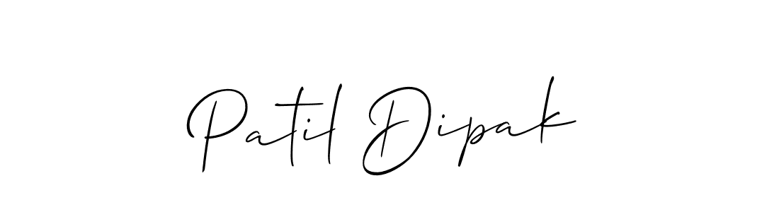 Similarly Allison_Script is the best handwritten signature design. Signature creator online .You can use it as an online autograph creator for name Patil Dipak. Patil Dipak signature style 2 images and pictures png