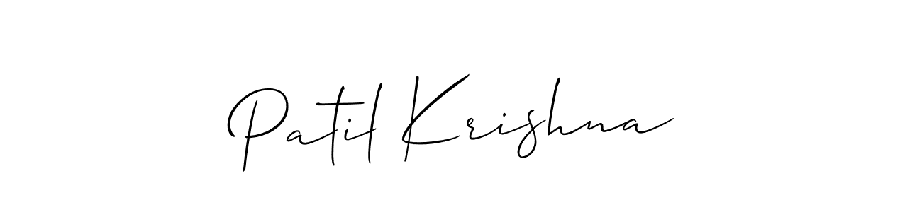 Make a short Patil Krishna signature style. Manage your documents anywhere anytime using Allison_Script. Create and add eSignatures, submit forms, share and send files easily. Patil Krishna signature style 2 images and pictures png