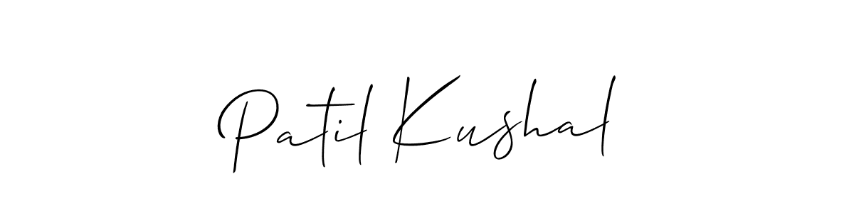 You should practise on your own different ways (Allison_Script) to write your name (Patil Kushal) in signature. don't let someone else do it for you. Patil Kushal signature style 2 images and pictures png