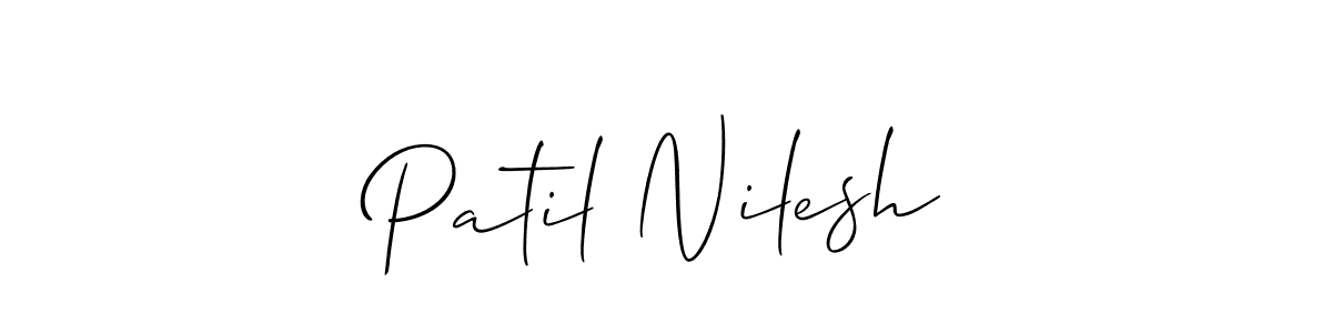 Also we have Patil Nilesh name is the best signature style. Create professional handwritten signature collection using Allison_Script autograph style. Patil Nilesh signature style 2 images and pictures png