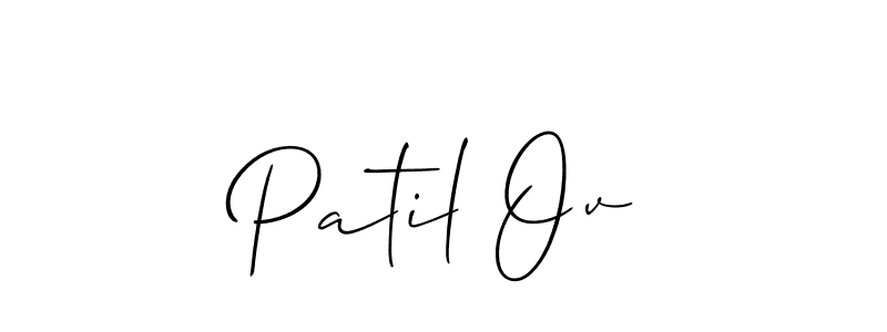 How to make Patil Ov signature? Allison_Script is a professional autograph style. Create handwritten signature for Patil Ov name. Patil Ov signature style 2 images and pictures png