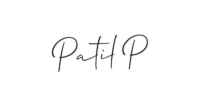 Allison_Script is a professional signature style that is perfect for those who want to add a touch of class to their signature. It is also a great choice for those who want to make their signature more unique. Get Patil P name to fancy signature for free. Patil P signature style 2 images and pictures png