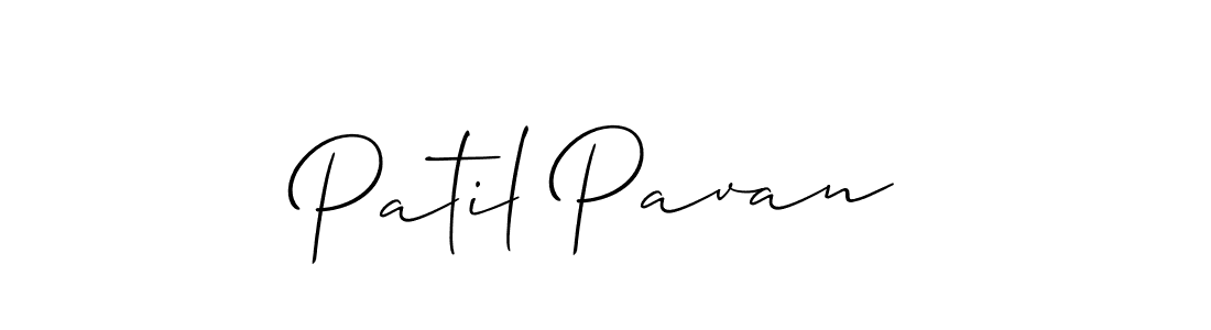 Patil Pavan stylish signature style. Best Handwritten Sign (Allison_Script) for my name. Handwritten Signature Collection Ideas for my name Patil Pavan. Patil Pavan signature style 2 images and pictures png