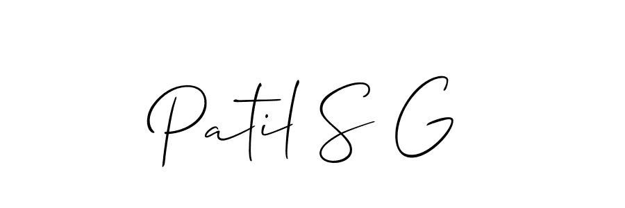 Make a beautiful signature design for name Patil S G. With this signature (Allison_Script) style, you can create a handwritten signature for free. Patil S G signature style 2 images and pictures png