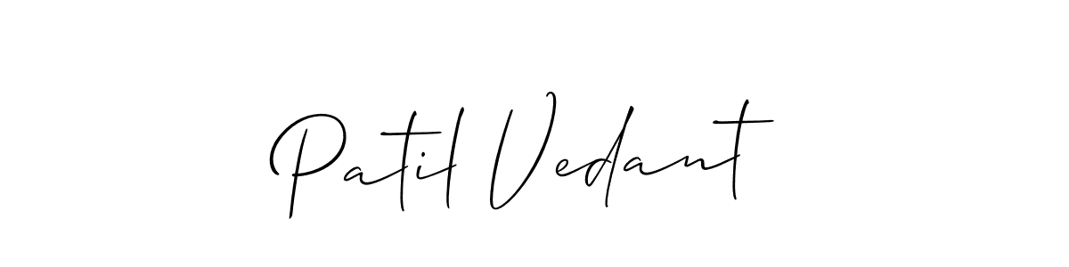 Make a short Patil Vedant signature style. Manage your documents anywhere anytime using Allison_Script. Create and add eSignatures, submit forms, share and send files easily. Patil Vedant signature style 2 images and pictures png