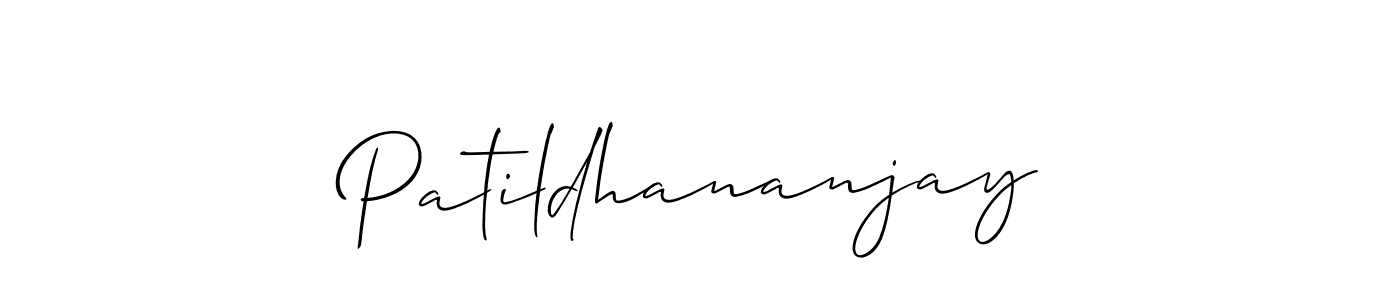 How to make Patildhananjay signature? Allison_Script is a professional autograph style. Create handwritten signature for Patildhananjay name. Patildhananjay signature style 2 images and pictures png