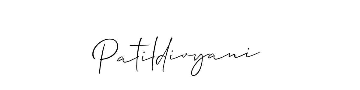 Use a signature maker to create a handwritten signature online. With this signature software, you can design (Allison_Script) your own signature for name Patildivyani. Patildivyani signature style 2 images and pictures png