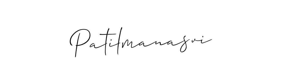 The best way (Allison_Script) to make a short signature is to pick only two or three words in your name. The name Patilmanasvi include a total of six letters. For converting this name. Patilmanasvi signature style 2 images and pictures png