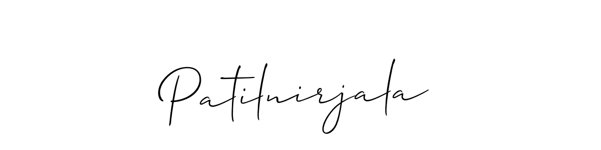 The best way (Allison_Script) to make a short signature is to pick only two or three words in your name. The name Patilnirjala include a total of six letters. For converting this name. Patilnirjala signature style 2 images and pictures png