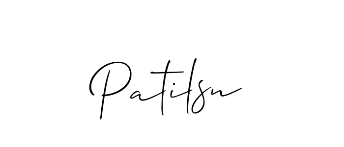 The best way (Allison_Script) to make a short signature is to pick only two or three words in your name. The name Patilsn include a total of six letters. For converting this name. Patilsn signature style 2 images and pictures png