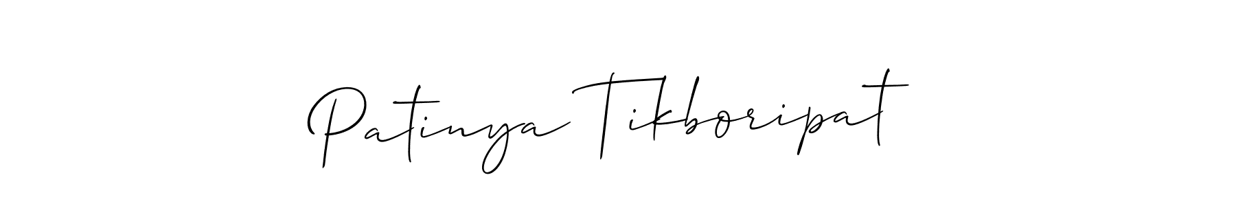Make a beautiful signature design for name Patinya Tikboripat. With this signature (Allison_Script) style, you can create a handwritten signature for free. Patinya Tikboripat signature style 2 images and pictures png