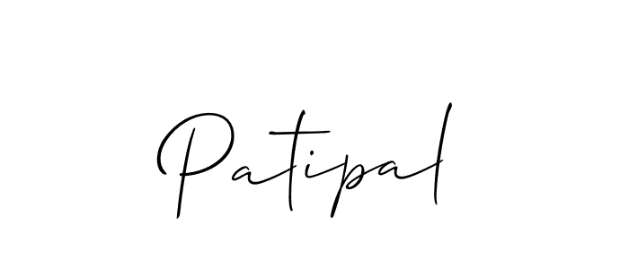 Use a signature maker to create a handwritten signature online. With this signature software, you can design (Allison_Script) your own signature for name Patipal. Patipal signature style 2 images and pictures png
