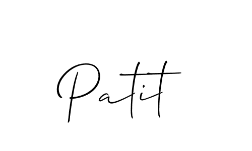 Allison_Script is a professional signature style that is perfect for those who want to add a touch of class to their signature. It is also a great choice for those who want to make their signature more unique. Get Patit name to fancy signature for free. Patit signature style 2 images and pictures png