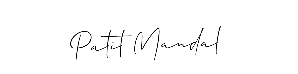 How to make Patit Mandal name signature. Use Allison_Script style for creating short signs online. This is the latest handwritten sign. Patit Mandal signature style 2 images and pictures png