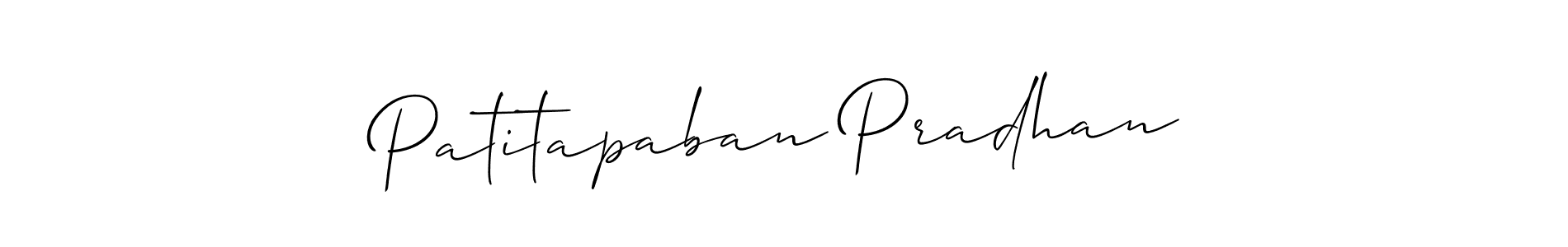 Create a beautiful signature design for name Patitapaban Pradhan. With this signature (Allison_Script) fonts, you can make a handwritten signature for free. Patitapaban Pradhan signature style 2 images and pictures png