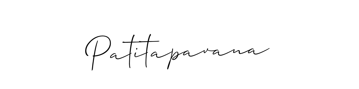 Make a beautiful signature design for name Patitapavana. With this signature (Allison_Script) style, you can create a handwritten signature for free. Patitapavana signature style 2 images and pictures png