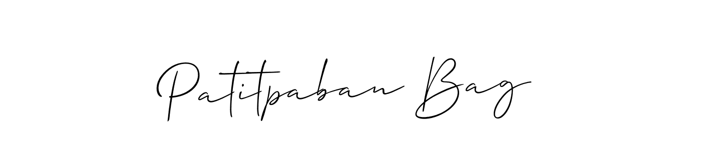 Similarly Allison_Script is the best handwritten signature design. Signature creator online .You can use it as an online autograph creator for name Patitpaban Bag. Patitpaban Bag signature style 2 images and pictures png