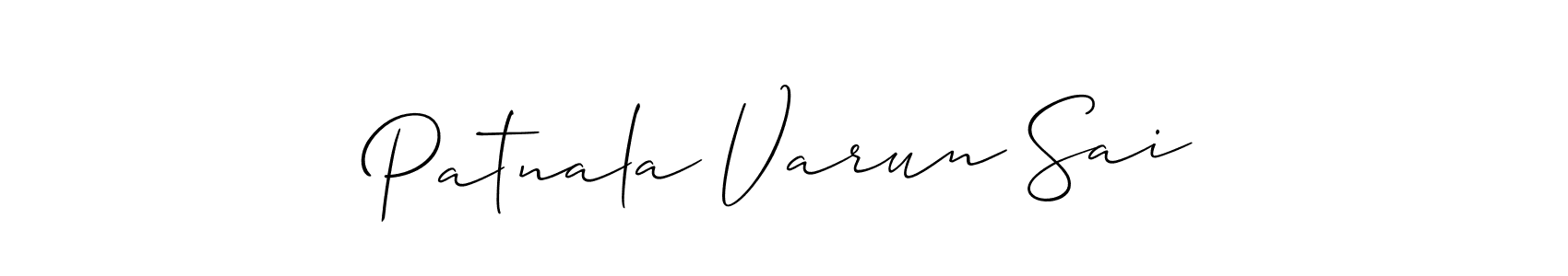Also You can easily find your signature by using the search form. We will create Patnala Varun Sai name handwritten signature images for you free of cost using Allison_Script sign style. Patnala Varun Sai signature style 2 images and pictures png
