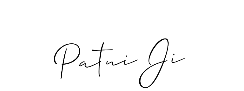 How to make Patni Ji name signature. Use Allison_Script style for creating short signs online. This is the latest handwritten sign. Patni Ji signature style 2 images and pictures png