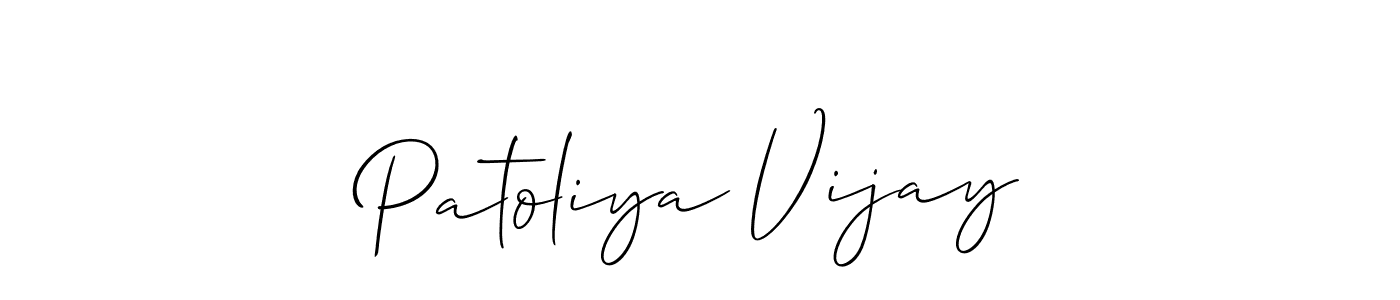 You should practise on your own different ways (Allison_Script) to write your name (Patoliya Vijay) in signature. don't let someone else do it for you. Patoliya Vijay signature style 2 images and pictures png