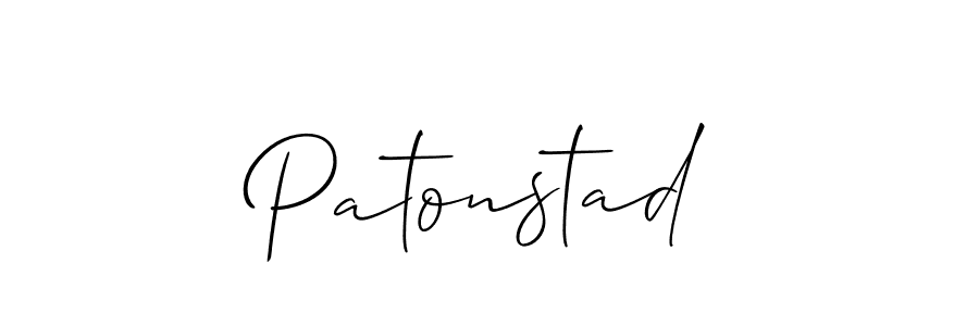 Similarly Allison_Script is the best handwritten signature design. Signature creator online .You can use it as an online autograph creator for name Patonstad. Patonstad signature style 2 images and pictures png