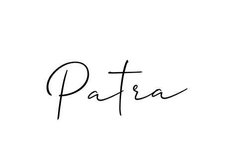 You should practise on your own different ways (Allison_Script) to write your name (Patra) in signature. don't let someone else do it for you. Patra signature style 2 images and pictures png