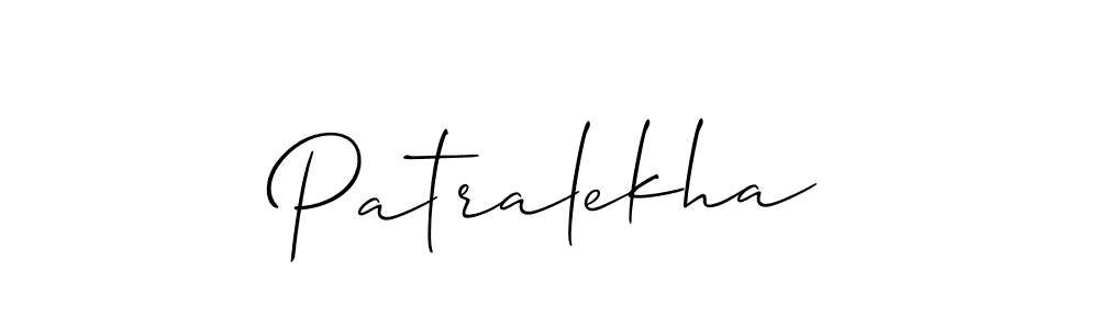 if you are searching for the best signature style for your name Patralekha. so please give up your signature search. here we have designed multiple signature styles  using Allison_Script. Patralekha signature style 2 images and pictures png