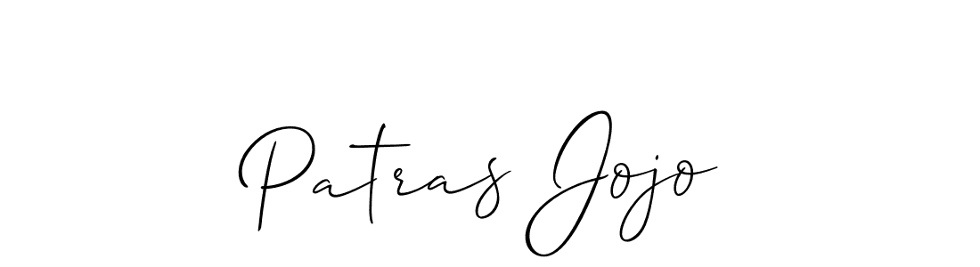 You should practise on your own different ways (Allison_Script) to write your name (Patras Jojo) in signature. don't let someone else do it for you. Patras Jojo signature style 2 images and pictures png