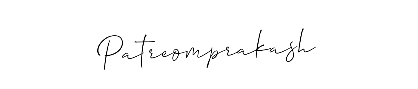 How to Draw Patreomprakash signature style? Allison_Script is a latest design signature styles for name Patreomprakash. Patreomprakash signature style 2 images and pictures png