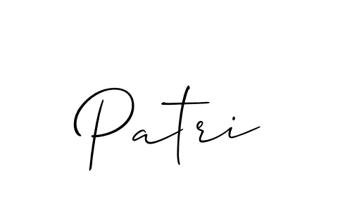 Design your own signature with our free online signature maker. With this signature software, you can create a handwritten (Allison_Script) signature for name Patri. Patri signature style 2 images and pictures png