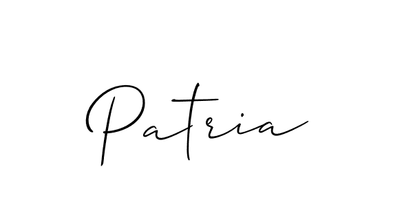 It looks lik you need a new signature style for name Patria. Design unique handwritten (Allison_Script) signature with our free signature maker in just a few clicks. Patria signature style 2 images and pictures png