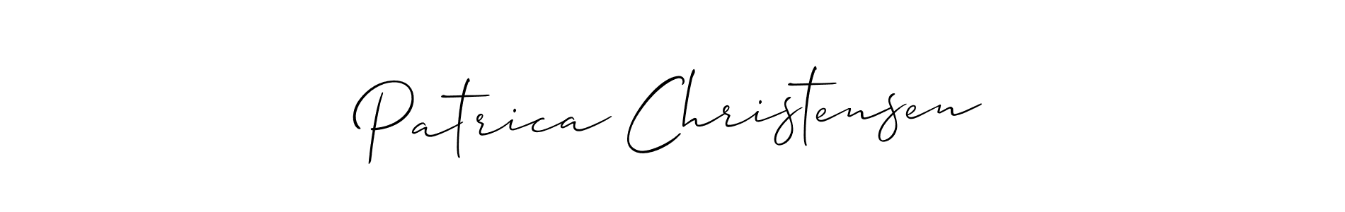 Create a beautiful signature design for name Patrica Christensen. With this signature (Allison_Script) fonts, you can make a handwritten signature for free. Patrica Christensen signature style 2 images and pictures png