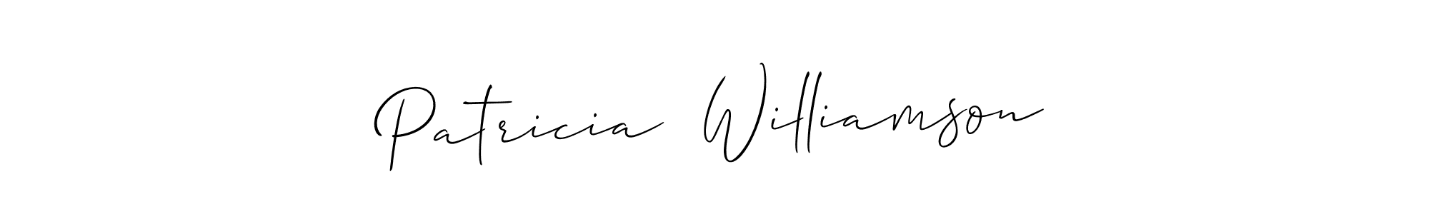 Create a beautiful signature design for name Patricia  Williamson. With this signature (Allison_Script) fonts, you can make a handwritten signature for free. Patricia  Williamson signature style 2 images and pictures png