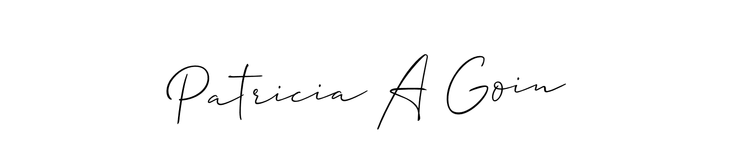 It looks lik you need a new signature style for name Patricia A Goin. Design unique handwritten (Allison_Script) signature with our free signature maker in just a few clicks. Patricia A Goin signature style 2 images and pictures png