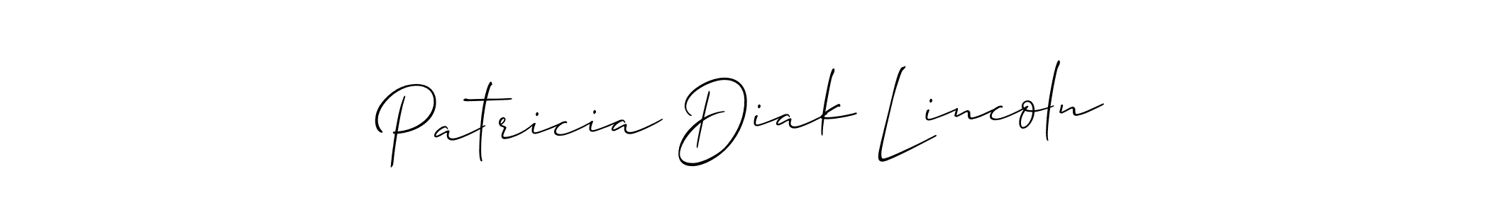 Use a signature maker to create a handwritten signature online. With this signature software, you can design (Allison_Script) your own signature for name Patricia Diak Lincoln. Patricia Diak Lincoln signature style 2 images and pictures png