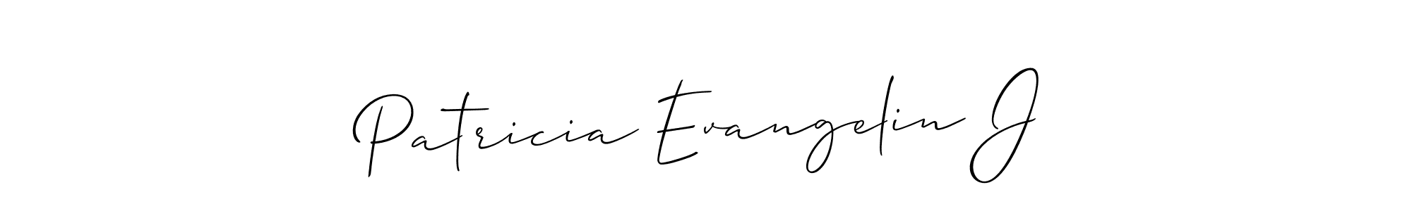 Make a short Patricia Evangelin J signature style. Manage your documents anywhere anytime using Allison_Script. Create and add eSignatures, submit forms, share and send files easily. Patricia Evangelin J signature style 2 images and pictures png