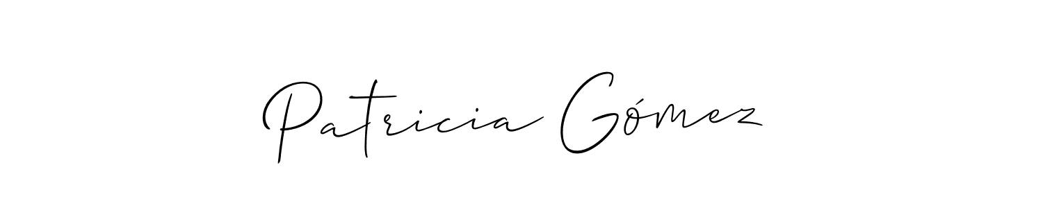 Design your own signature with our free online signature maker. With this signature software, you can create a handwritten (Allison_Script) signature for name Patricia Gómez. Patricia Gómez signature style 2 images and pictures png