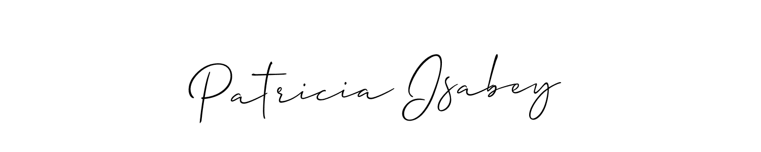 Make a beautiful signature design for name Patricia Isabey. With this signature (Allison_Script) style, you can create a handwritten signature for free. Patricia Isabey signature style 2 images and pictures png