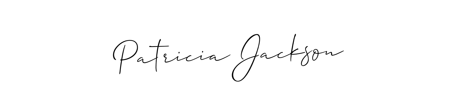 How to make Patricia Jackson name signature. Use Allison_Script style for creating short signs online. This is the latest handwritten sign. Patricia Jackson signature style 2 images and pictures png