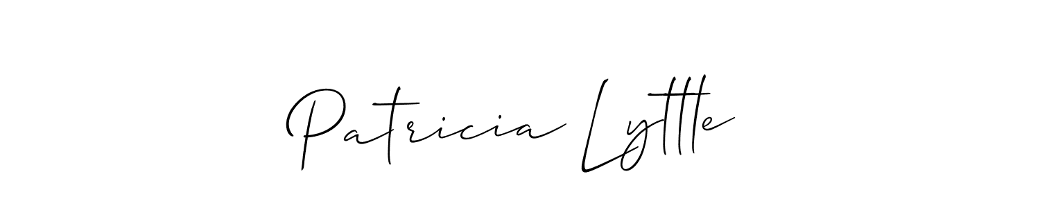 How to make Patricia Lyttle name signature. Use Allison_Script style for creating short signs online. This is the latest handwritten sign. Patricia Lyttle signature style 2 images and pictures png